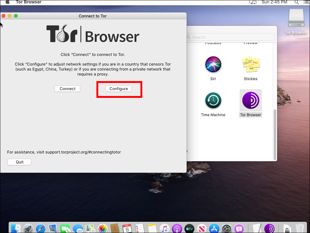 Configure Tor Browser